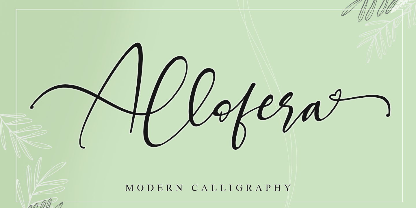 Beispiel einer Allofera Regular-Schriftart